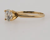 0.80CT Diamond Engagement Ring K Color SI1 Clarity Round Cut Gia Certified 6'