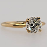 0.80CT Diamond Engagement Ring K Color SI1 Clarity Round Cut Gia Certified 6'