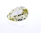 GIA Certified Natural PEAR Cut Loose Diamond 2 CT Fancy Light Yellow VS2 Clarity