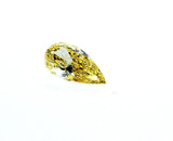 IGI Certified Rare Fancy Intense Yellow Canary Pear Cut Diamond 0.32 Carat VS1