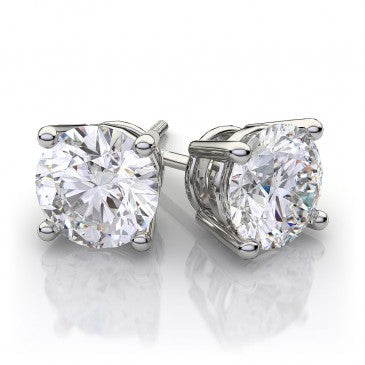Diamond Earrings in 14k White Gold (4 ct. tw.)