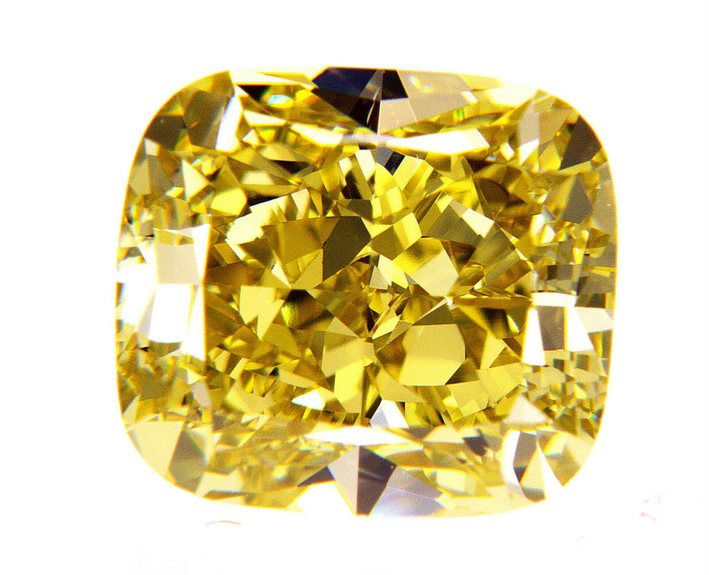 3 CT Fancy Intense Yellow Color Natural Loose Diamond GIA Certified Cushion  Cut