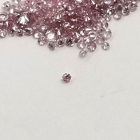 Small Pink Diamond 100% Natural Round Cut Rare Fancy Pink Color Loose Diamond