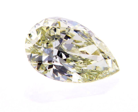 1.37 CT Rare Fancy Light Green Yellow Color GIA Certified Pear Cut Loose Diamond