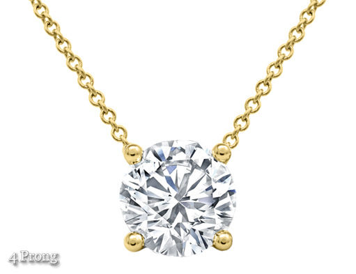 Round diamond best sale pendant necklace