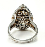 10CT Diamond Ring 18K Gold Natural Fancy Orange Brown Pear Cut GIA Certified