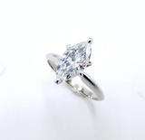 GIA Certified 0.72 Carat Marquise Diamond 14 Karat White Gold Engagement Ring