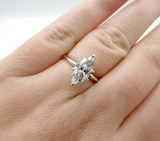 GIA Certified 0.72 Carat Marquise Diamond 14 Karat White Gold Engagement Ring