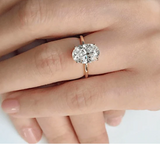 GIA Certified 0.99 Carat Oval Cut Diamond 14 Karat White Gold Engagement Ring