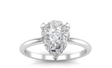 GIA CERTIFIED 0.80 CARAT PEAR CUT DIAMOND 14 KARAT WHITE GOLD ENGAGEMENT RING