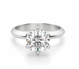 1CT Diamond Engagement Ring 18K White Gold Natural GIA Certified D Color Flawless Round Cut Brilliant