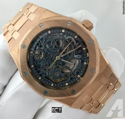 Audemars Piguet Royal Oak 39mm 18K Rose Gold Skeleton Watch 15305OR