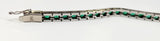 10CT Emerald Tennis Bracelet Vintage Estate Natural 14K White Gold 8' inch