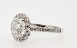 3CT Diamond Engagement Ring Round Cut Brilliant Lab Created 14K White Gold