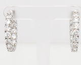 4CT Diamond Hope Earrings 14K White Gold Lab Created Round Cut Brilliant