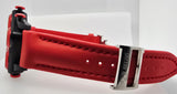 Rare Jacob & Co Grand Red Color Watch 5 Time Zone Original PVD Stainless Steel