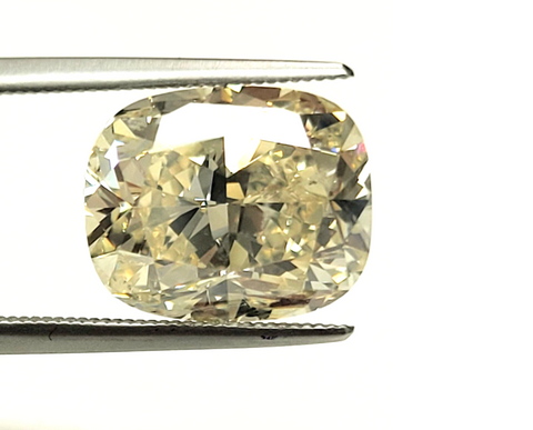 HUGE 7CT Loose Diamond Cushion Cut Brilliant Natural GIA Certified W-X Yellow Color SI2
