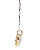 6.50CTW Natural Diamond Necklace Women 14K White Gold Heart Shape Flower