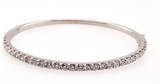 3CT Diamond Bangle Bracelet 14k Solid White Gold Natural Round Cut Brilliant 7'