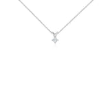 Princess-Cut Diamond Solitaire Pendant in 14k White Gold (1/4 ct. tw.)