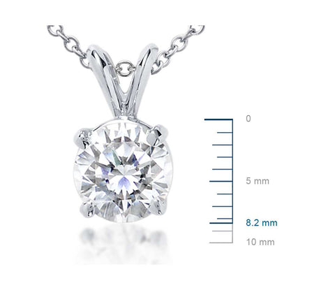 Diamond Solitaire Pendant in Platinum (2 ct. tw.)