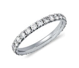 French Pavé Diamond Eternity Ring in Platinum