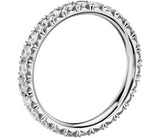 French Pavé Diamond Eternity Ring in Platinum