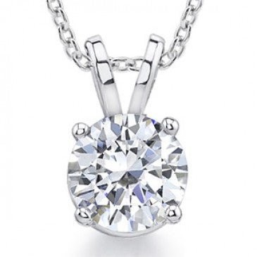 Diamond Solitaire Pendant in 14k White Gold (1 ct. tw.)