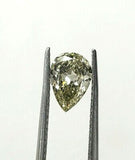 Loose Diamond 0.90 CT Natural Fancy Chameleon Green Color Pear Cut GIA Certified