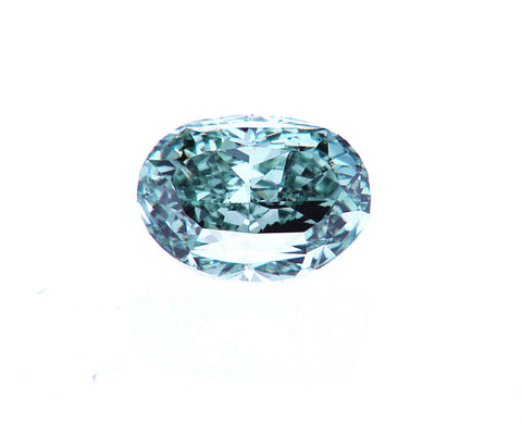 FANCY VIVID BLUE GREEN COLOR GIA Certified Natural Loose Diamond Oval Cut 1/2 CT SI2