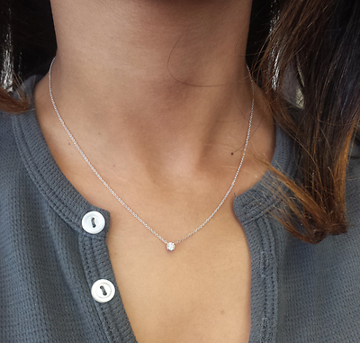 1 carat solitaire diamond necklace Clearance