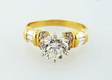 Natural Diamond Round Cut Engagement Ring 1.83 carat K color SI2 GIA Certified