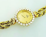 Vintage Luxury Omega Women's Swiss Diamond Watch 18K Yellow Gold 1.70 Carat