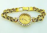 Vintage Luxury Omega Women's Swiss Diamond Watch 18K Yellow Gold 1.70 Carat