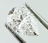 GIA Certified Pear Cut Natural Loose Diamond 0.81 Carats F Color SI2 Clarity