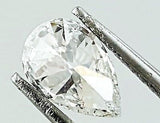 GIA Certified Pear Cut Natural Loose Diamond 0.81 Carats F Color SI2 Clarity