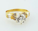 Natural Diamond Round Cut Engagement Ring 1.83 carat K color SI2 GIA Certified