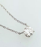 Women's Round Diamond Pendant 18" Necklace G Color SI1 1.00 CT 14k White Gold