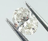 Certified 100% Natural Oval Shape Cut Loose Diamond 1 CT J Color SI2 clarity