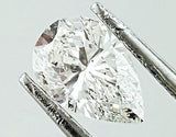 GIA Certified Pear Cut Natural Loose Diamond 0.81 Carats F Color SI2 Clarity