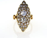 Vintage Estate Diamond Ring 14k Yellow Gold Unique Design 2.50 CTW G VS1