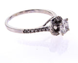 Natural Round Cut 14k White Gold Diamond Engagement Ring 1 CT F Color SI2