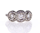 Beautiful 3 Stone Diamond Ring Natural 14k Gold Round Cut 1 3/4 CTW G Color SI1