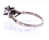 Natural Round Cut 14k White Gold Diamond Engagement Ring 1 CT F Color SI2