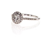 Certified Round Cut 14k White Gold Diamond Engagement Ring 0.80 CTW G Color SI1