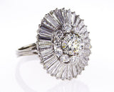 GIA Certified 14k White Gold Natural Round Diamond Engagement Ring 5.06 CTW