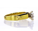 14k Yellow Gold Ring Marquise Cut Diamond Solitaire Engagement Ring F VS2