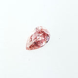 GIA Certified Natural Pear Cut Fancy Orangy Pink Diamond 0.26 Carats SI2 Clarity