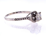 Natural Round Cut 14k White Gold Diamond Engagement Ring 1 CT F Color SI2