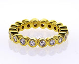 14K White Gold 1 CTW Infinity Bezel Set Round Cut Diamond Wedding Ring G-H SI1